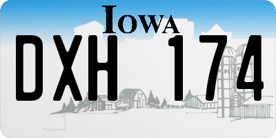 IA license plate DXH174