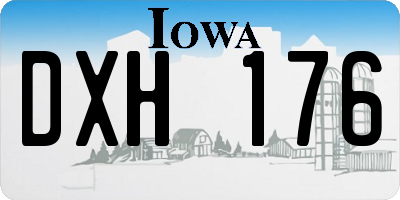 IA license plate DXH176