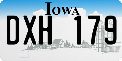 IA license plate DXH179