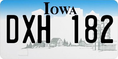 IA license plate DXH182