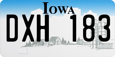 IA license plate DXH183