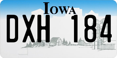 IA license plate DXH184