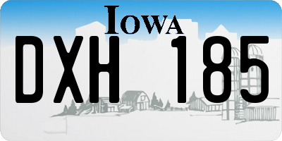 IA license plate DXH185