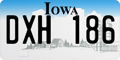 IA license plate DXH186