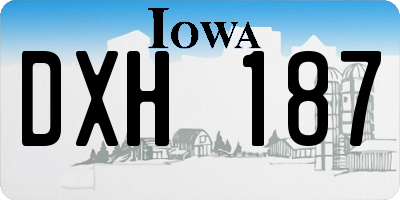 IA license plate DXH187