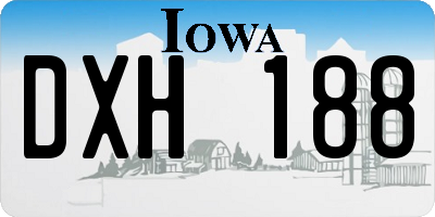 IA license plate DXH188