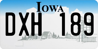 IA license plate DXH189