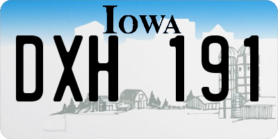 IA license plate DXH191