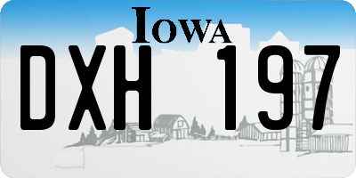 IA license plate DXH197