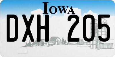 IA license plate DXH205