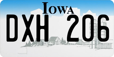 IA license plate DXH206