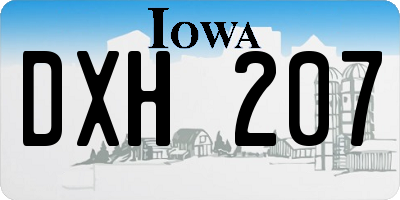 IA license plate DXH207