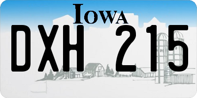 IA license plate DXH215