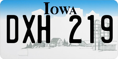 IA license plate DXH219