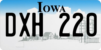 IA license plate DXH220