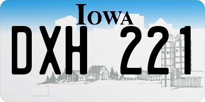 IA license plate DXH221