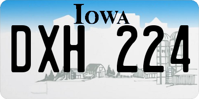 IA license plate DXH224