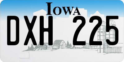 IA license plate DXH225
