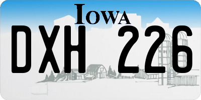 IA license plate DXH226