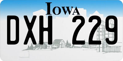 IA license plate DXH229