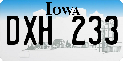 IA license plate DXH233