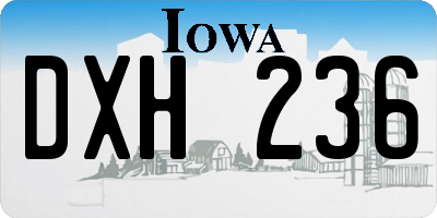 IA license plate DXH236