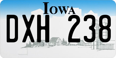 IA license plate DXH238