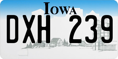 IA license plate DXH239