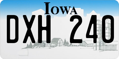 IA license plate DXH240