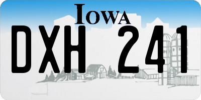 IA license plate DXH241