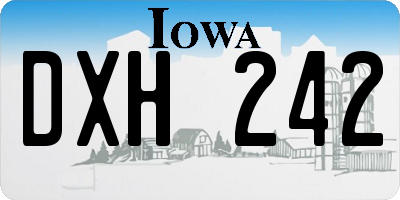 IA license plate DXH242