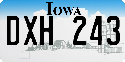 IA license plate DXH243