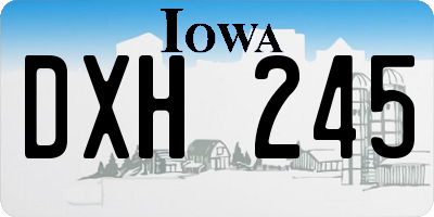 IA license plate DXH245