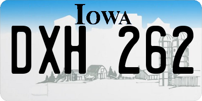 IA license plate DXH262