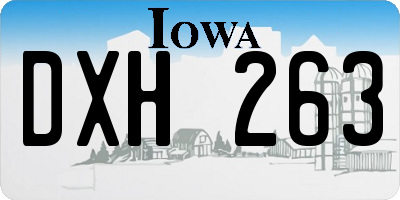 IA license plate DXH263