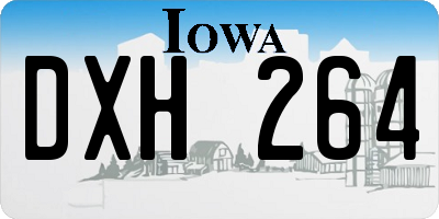 IA license plate DXH264
