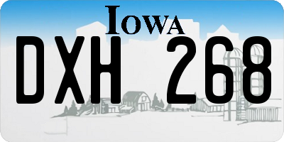 IA license plate DXH268