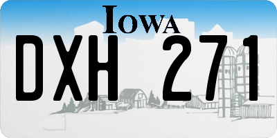 IA license plate DXH271