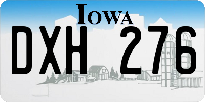 IA license plate DXH276