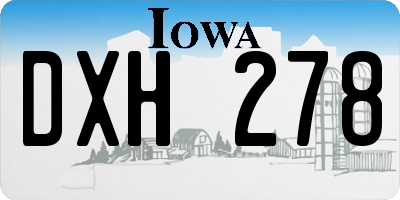IA license plate DXH278