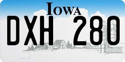 IA license plate DXH280