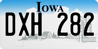 IA license plate DXH282