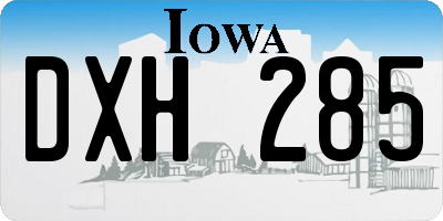 IA license plate DXH285