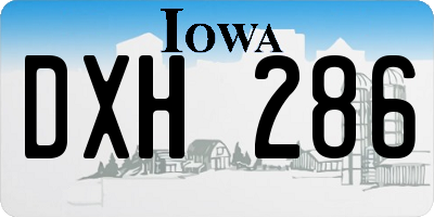 IA license plate DXH286