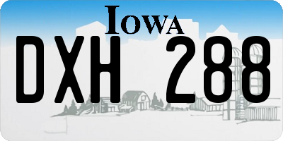 IA license plate DXH288