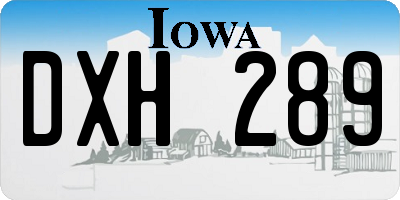IA license plate DXH289