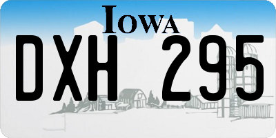 IA license plate DXH295