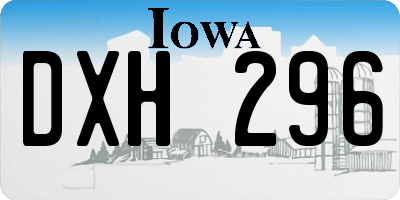 IA license plate DXH296