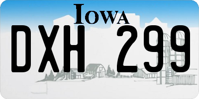IA license plate DXH299