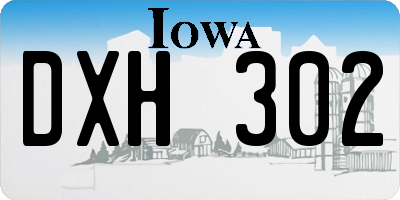 IA license plate DXH302